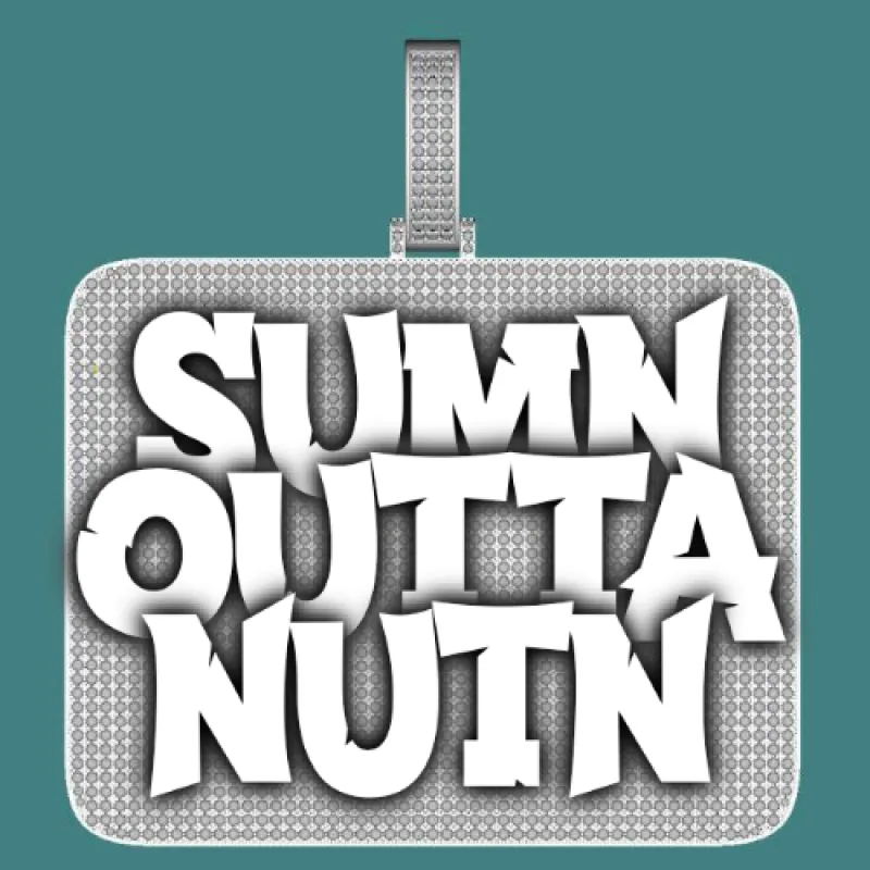 CUSTOM LETTER NECKLACE 3D BIG SQUARE sold by The GUU Shop