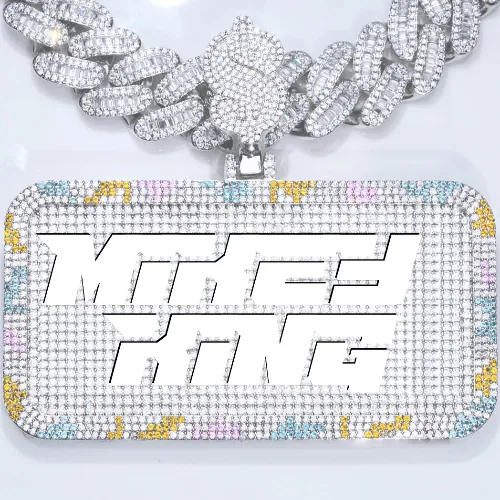 CUSTOM LETTER NECKLACE 3D COLORFUL SQUARE sold by The GUU Shop