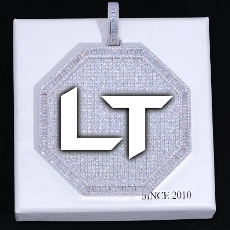 CUSTOM LETTER NECKLACE 3D BIG OCTAGON made by The GUU Shop