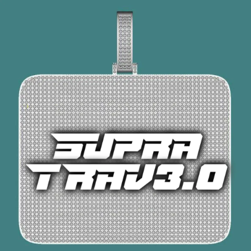 CUSTOM LETTER NECKLACE 3D BIG SQUARE sold by The GUU Shop