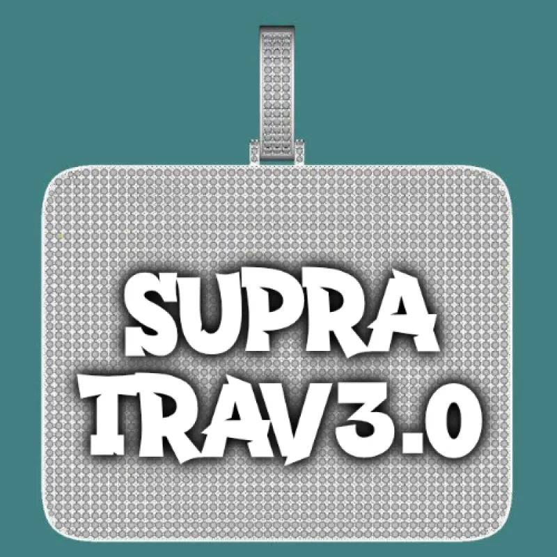 CUSTOM LETTER NECKLACE 3D BIG SQUARE sold by The GUU Shop