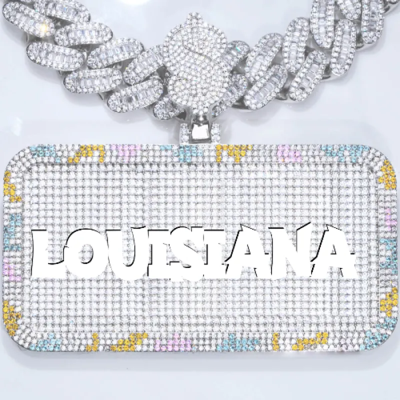 CUSTOM LETTER NECKLACE 3D COLORFUL SQUARE sold by The GUU Shop