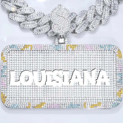 CUSTOM LETTER NECKLACE 3D COLORFUL SQUARE sold by The GUU Shop