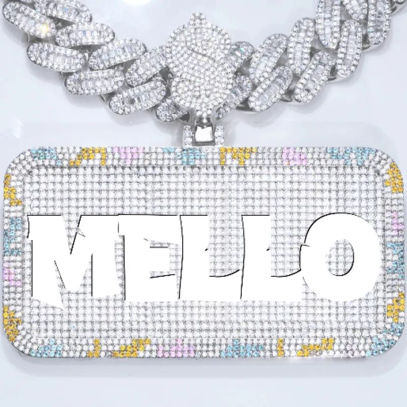 CUSTOM LETTER NECKLACE 3D COLORFUL SQUARE sold by The GUU Shop