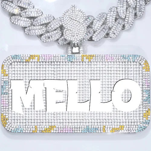 CUSTOM LETTER NECKLACE 3D COLORFUL SQUARE sold by The GUU Shop