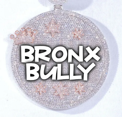 CUSTOM LETTER NECKLACE 3D BIG CROWN DISC sold by The GUU Shop