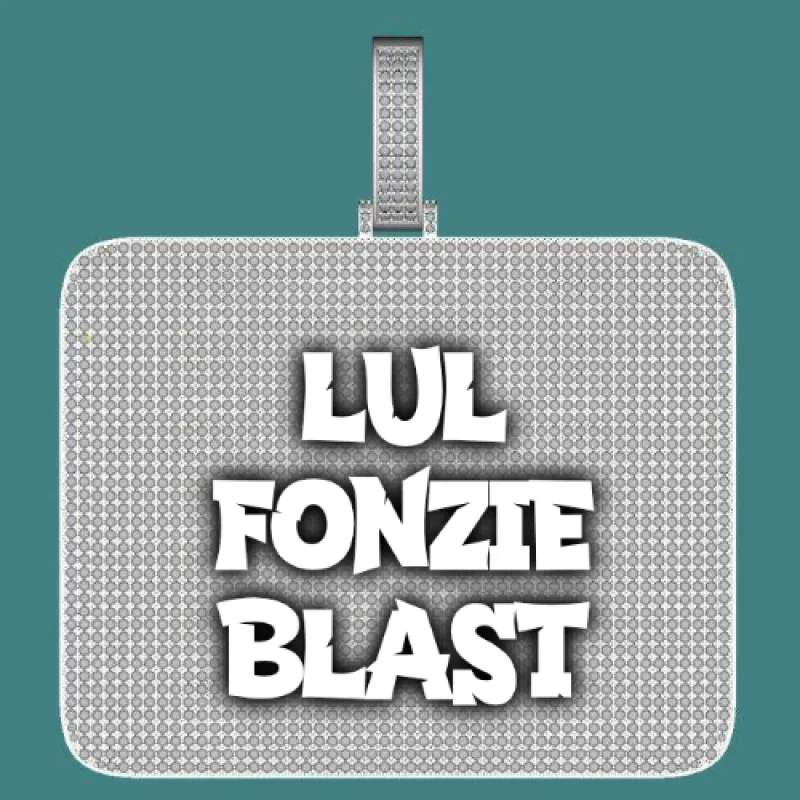 CUSTOM LETTER NECKLACE 3D BIG SQUARE sold by The GUU Shop