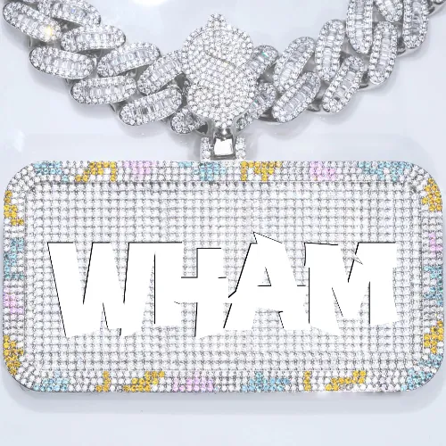 CUSTOM LETTER NECKLACE 3D COLORFUL SQUARE sold by The GUU Shop