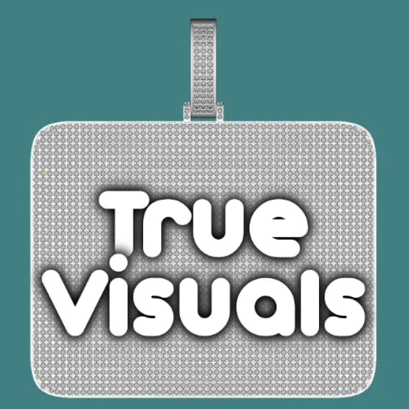 CUSTOM LETTER NECKLACE 3D BIG SQUARE sold by The GUU Shop