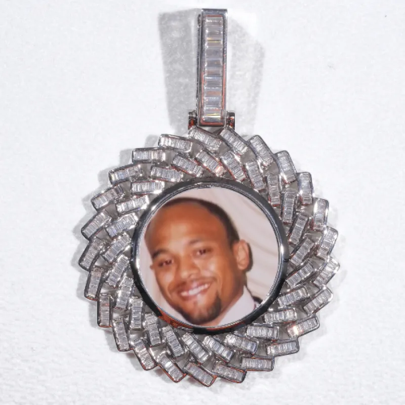 Large 3D Baguette Custom Picture Pendant sold by The GUU Shop