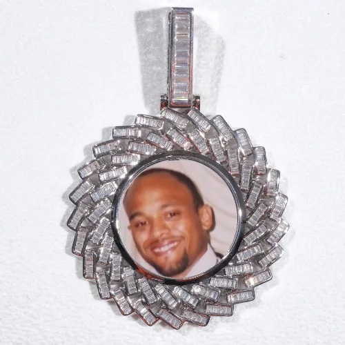 Large 3D Baguette Custom Picture Pendant sold by The GUU Shop