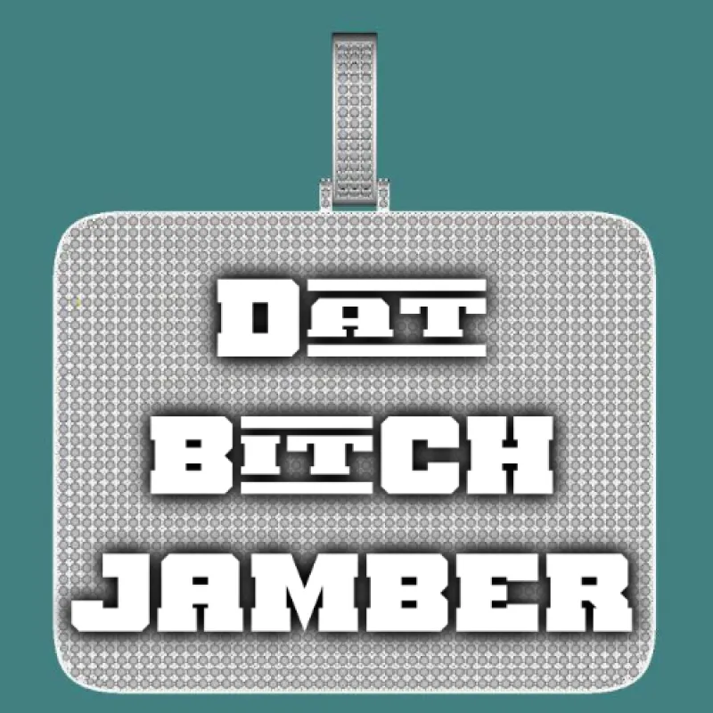 CUSTOM LETTER NECKLACE 3D BIG SQUARE sold by The GUU Shop