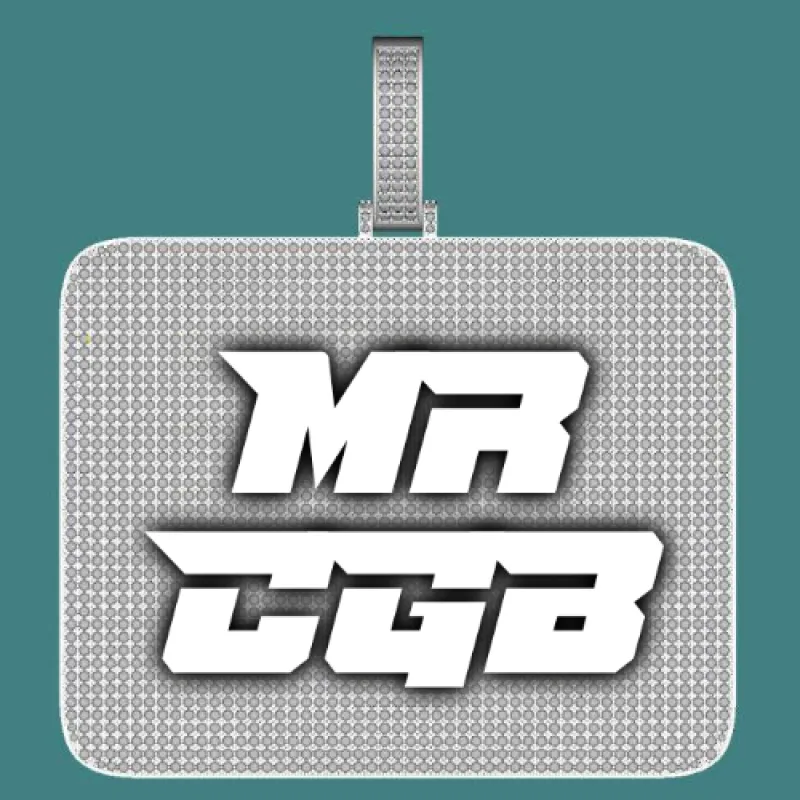 CUSTOM LETTER NECKLACE 3D BIG SQUARE sold by The GUU Shop