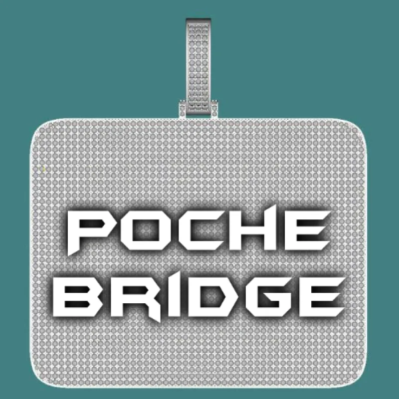 CUSTOM LETTER NECKLACE 3D BIG SQUARE sold by The GUU Shop