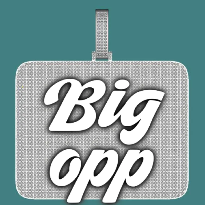 CUSTOM LETTER NECKLACE 3D BIG SQUARE sold by The GUU Shop