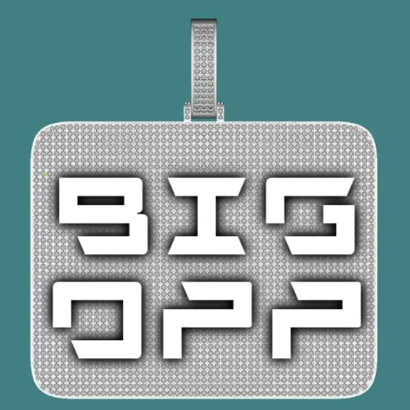 CUSTOM LETTER NECKLACE 3D BIG SQUARE sold by The GUU Shop