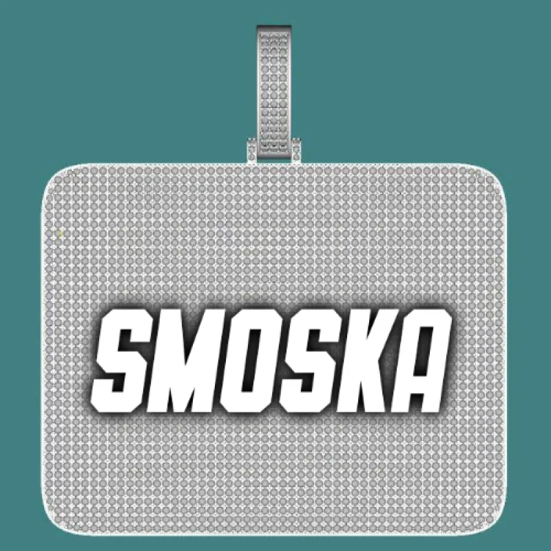 CUSTOM LETTER NECKLACE 3D BIG SQUARE sold by The GUU Shop