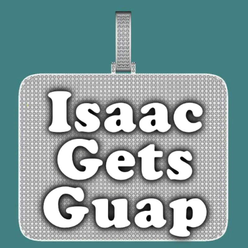 CUSTOM LETTER NECKLACE 3D BIG SQUARE sold by The GUU Shop