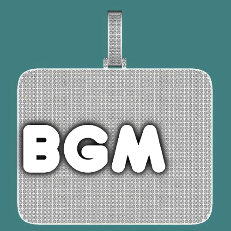 CUSTOM LETTER NECKLACE 3D BIG SQUARE sold by The GUU Shop