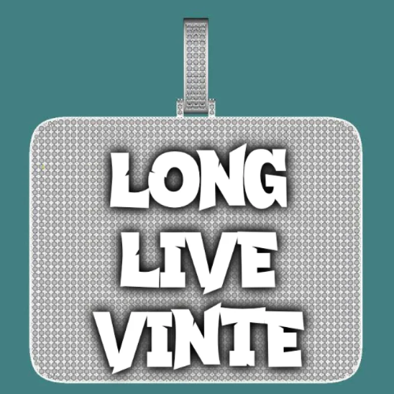 CUSTOM LETTER NECKLACE 3D BIG SQUARE sold by The GUU Shop