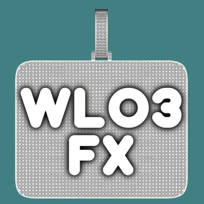 CUSTOM LETTER NECKLACE 3D BIG SQUARE sold by The GUU Shop