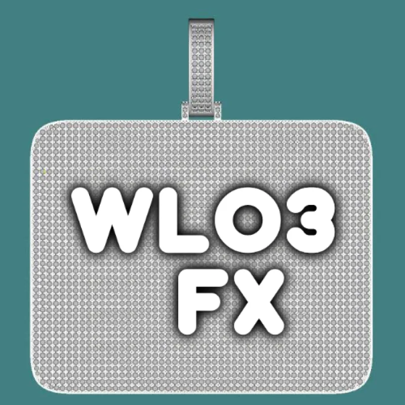 CUSTOM LETTER NECKLACE 3D BIG SQUARE sold by The GUU Shop