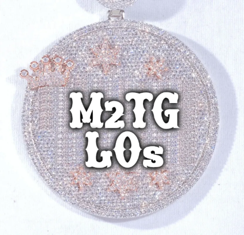 CUSTOM LETTER NECKLACE 3D BIG CROWN DISC made by The GUU Shop