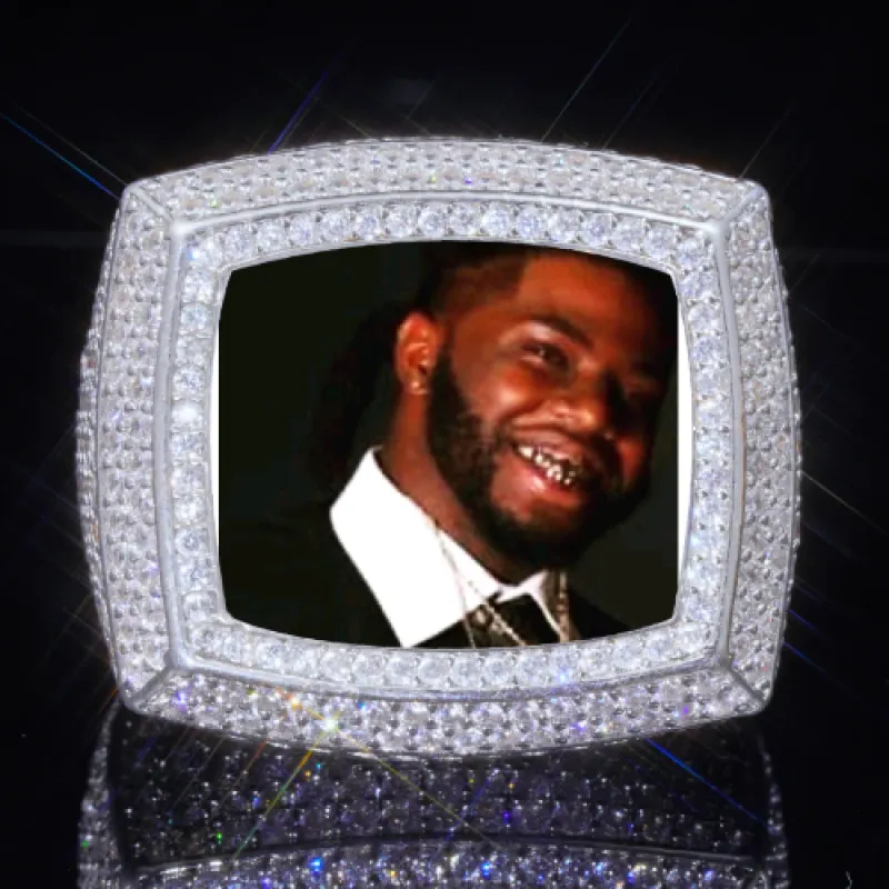 3D CUSTOM PICTURE ICED RING sold by The GUU Shop