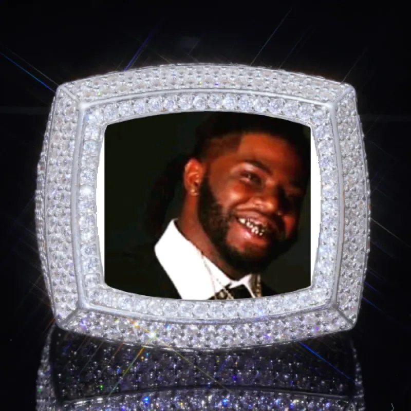 3D CUSTOM PICTURE ICED RING sold by The GUU Shop