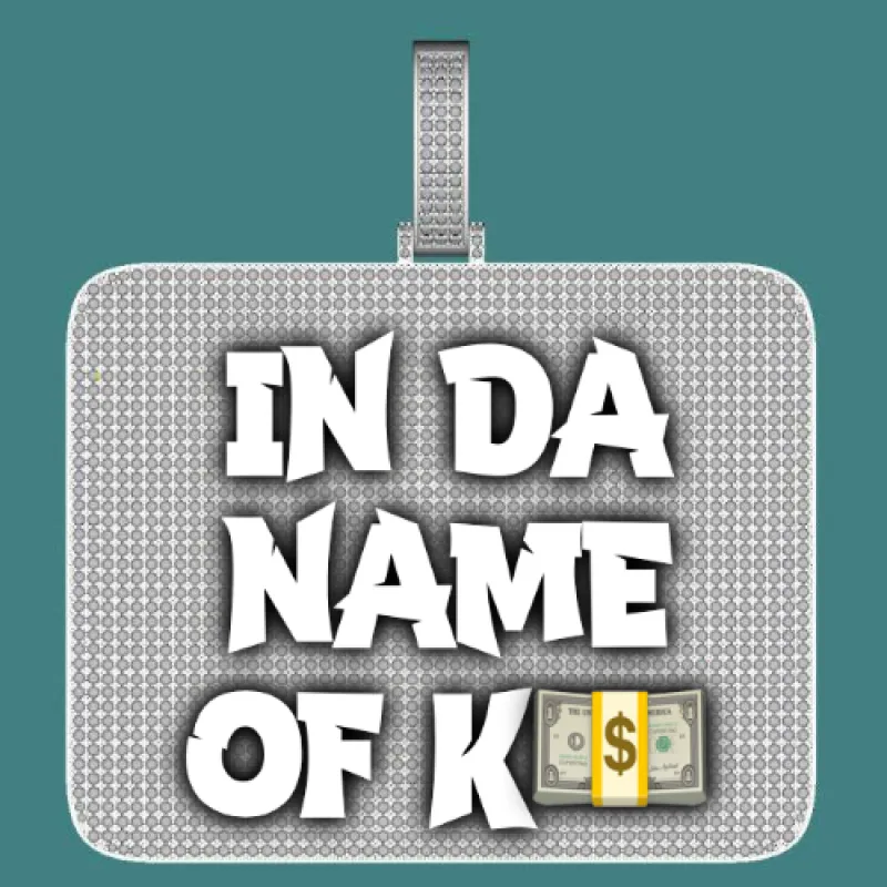 CUSTOM LETTER NECKLACE 3D BIG SQUARE sold by The GUU Shop