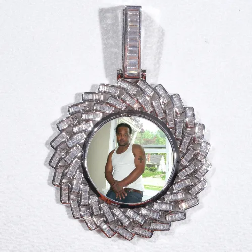 Large 3D Baguette Custom Picture Pendant sold by The GUU Shop