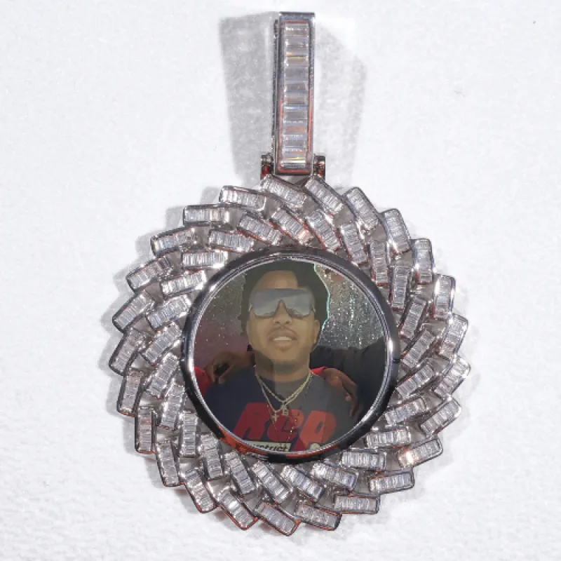 Large 3D Baguette Custom Picture Pendant sold by The GUU Shop