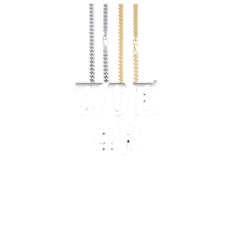 Custom Letters Freibeuter Font Necklace sold by The GUU Shop