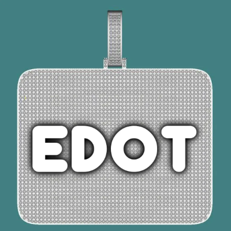 CUSTOM LETTER NECKLACE 3D BIG SQUARE sold by The GUU Shop