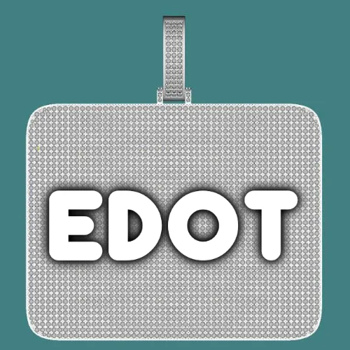 CUSTOM LETTER NECKLACE 3D BIG SQUARE sold by The GUU Shop