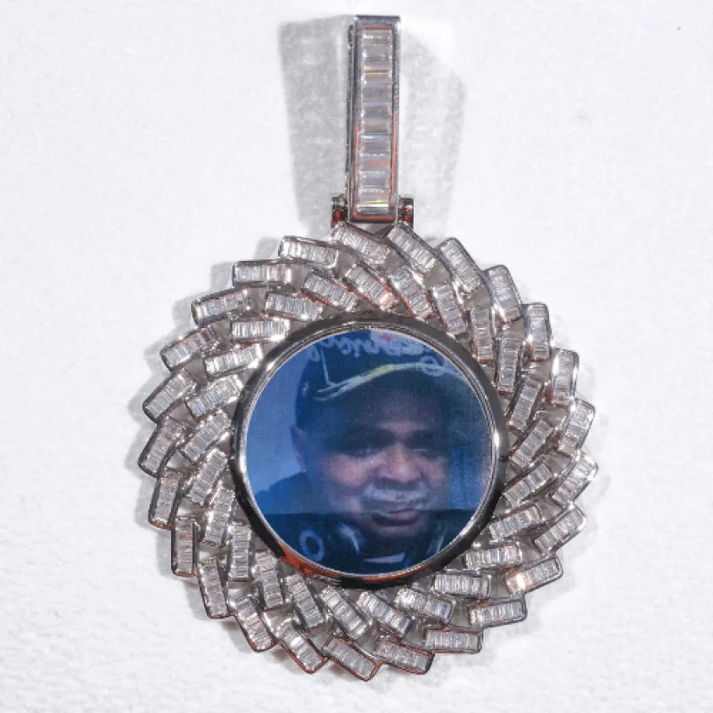 Large 3D Baguette Custom Picture Pendant sold by The GUU Shop