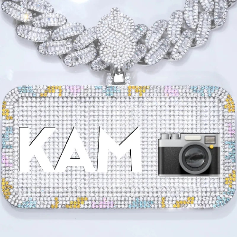 CUSTOM LETTER NECKLACE 3D COLORFUL SQUARE sold by The GUU Shop