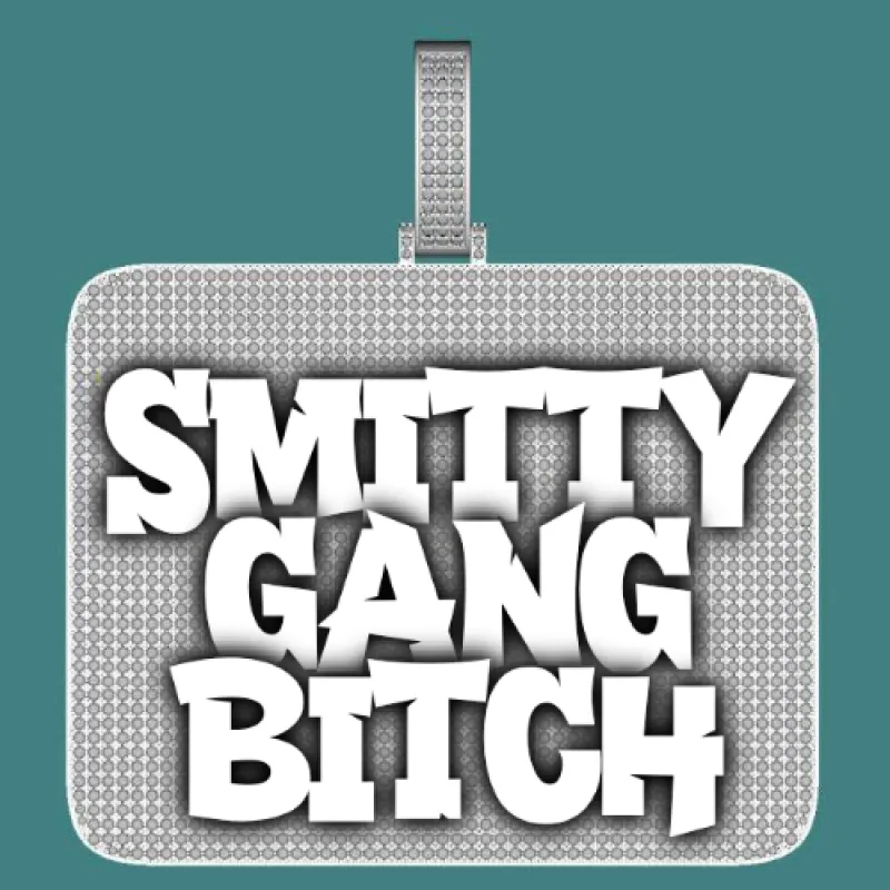 CUSTOM LETTER NECKLACE 3D BIG SQUARE sold by The GUU Shop