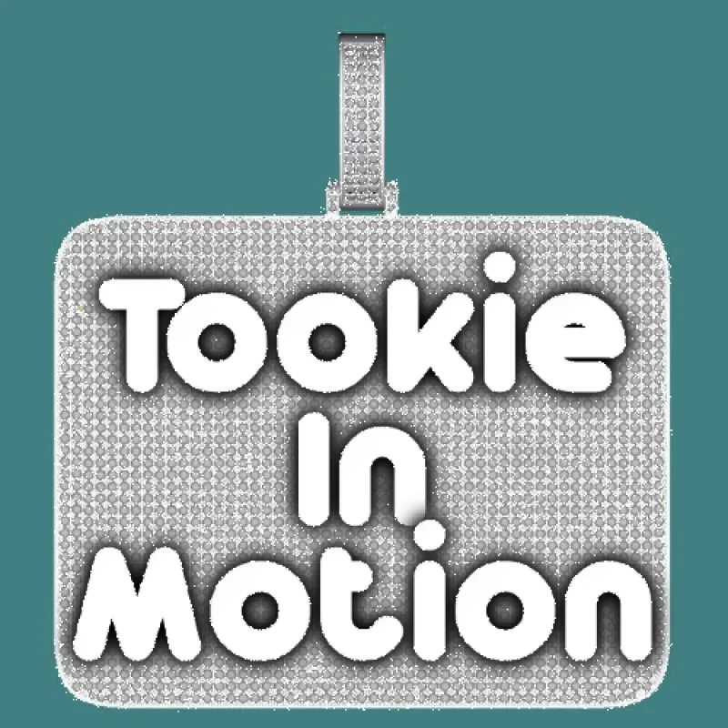 CUSTOM LETTER NECKLACE 3D BIG SQUARE sold by The GUU Shop