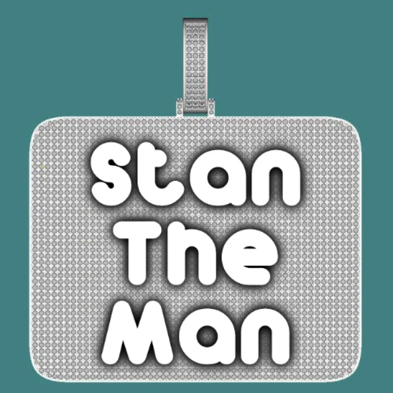 CUSTOM LETTER NECKLACE 3D BIG SQUARE sold by The GUU Shop