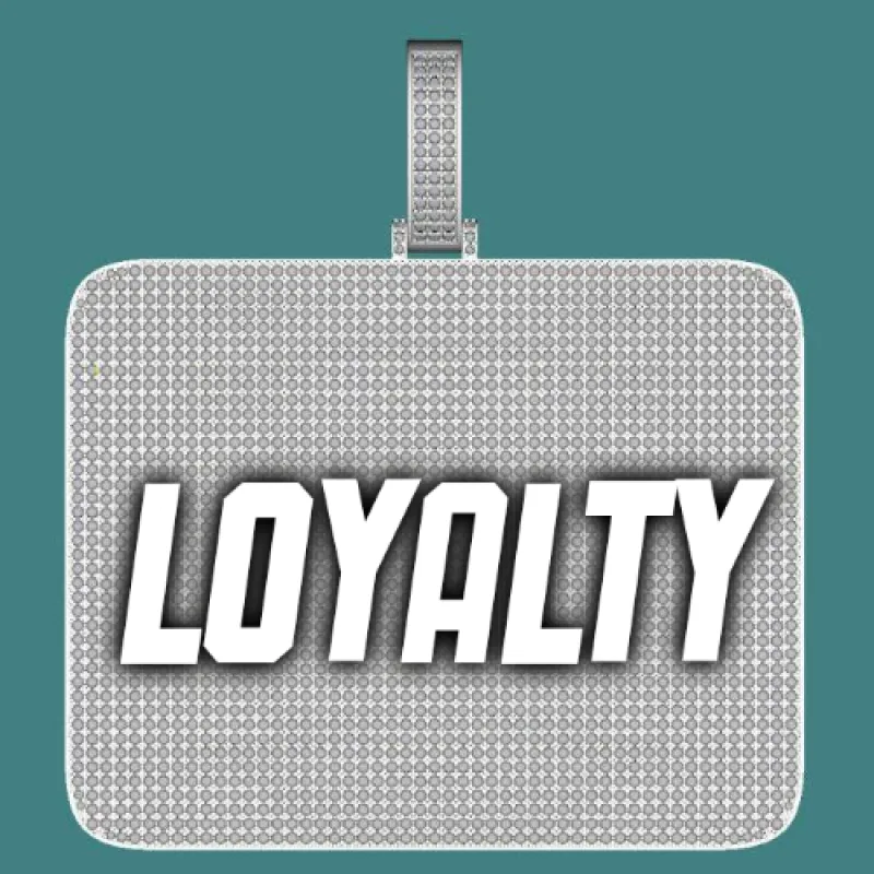 CUSTOM LETTER NECKLACE 3D BIG SQUARE sold by The GUU Shop