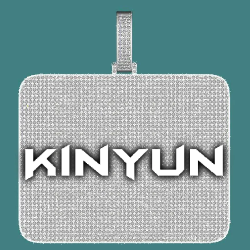 CUSTOM LETTER NECKLACE 3D BIG SQUARE sold by The GUU Shop