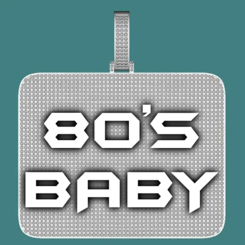 CUSTOM LETTER NECKLACE 3D BIG SQUARE sold by The GUU Shop