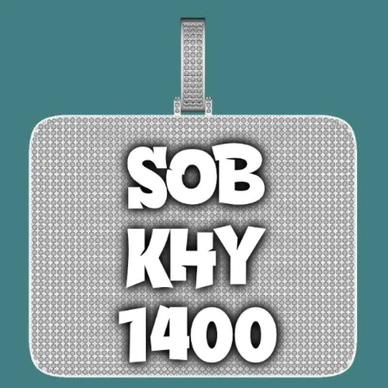 CUSTOM LETTER NECKLACE 3D BIG SQUARE sold by The GUU Shop