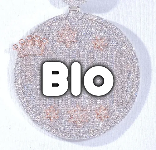 CUSTOM LETTER NECKLACE 3D BIG CROWN DISC sold by The GUU Shop