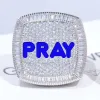CUSTOM LETTER 3D ICED RING sold by The GUU Shop