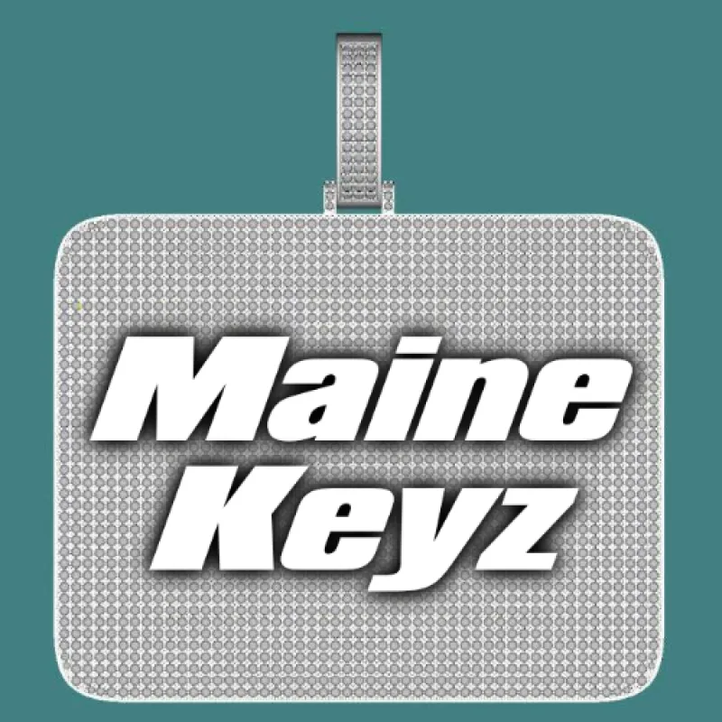 CUSTOM LETTER NECKLACE 3D BIG SQUARE sold by The GUU Shop