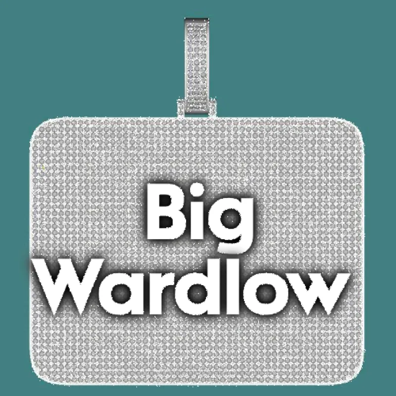 CUSTOM LETTER NECKLACE 3D BIG SQUARE sold by The GUU Shop