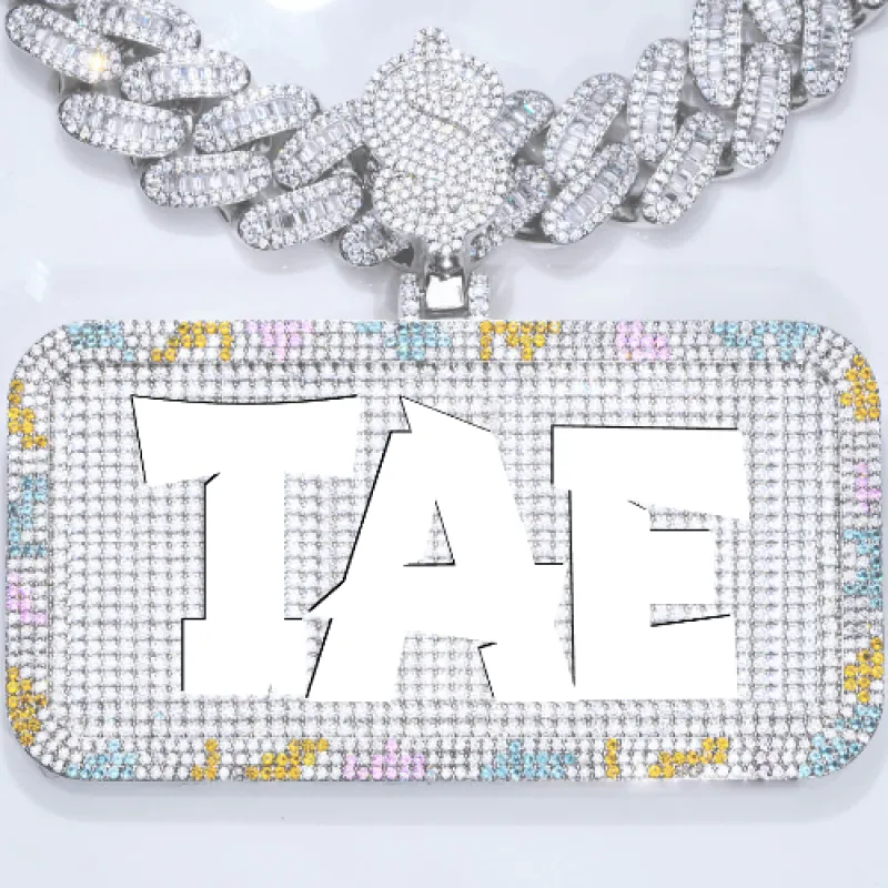 CUSTOM LETTER NECKLACE 3D COLORFUL SQUARE sold by The GUU Shop