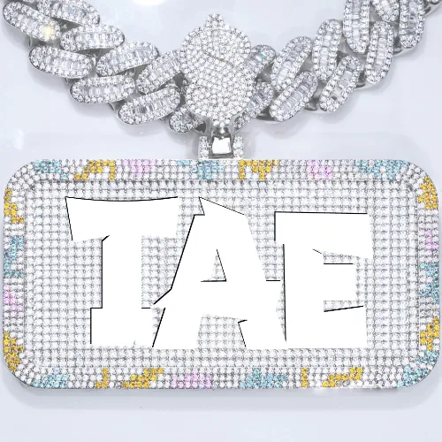 CUSTOM LETTER NECKLACE 3D COLORFUL SQUARE sold by The GUU Shop